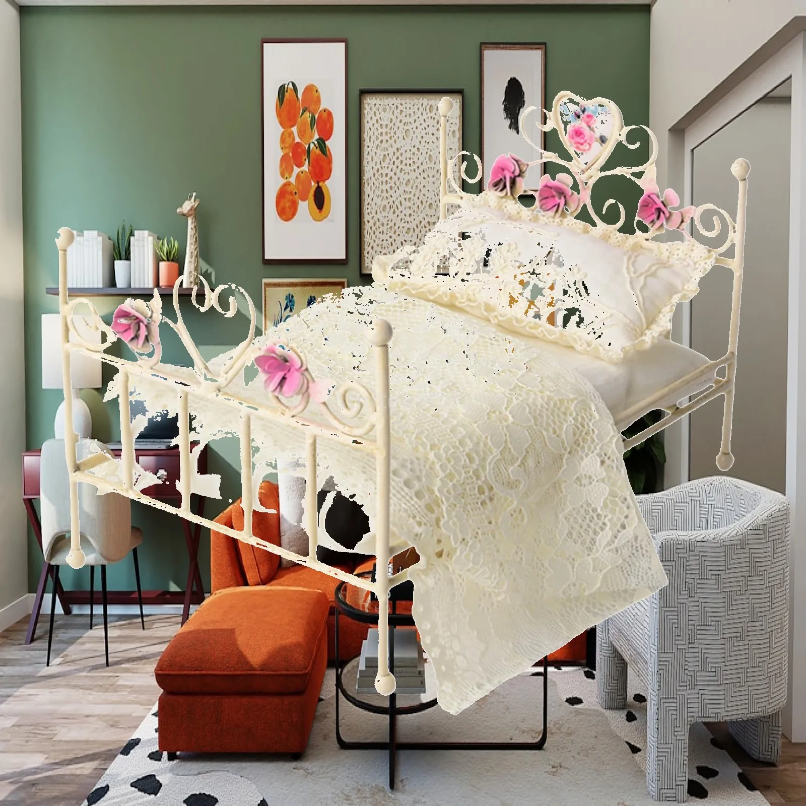 1-12-iron-bed-with-mattress-twin-bed-for-furnishings-handcraft-role-play