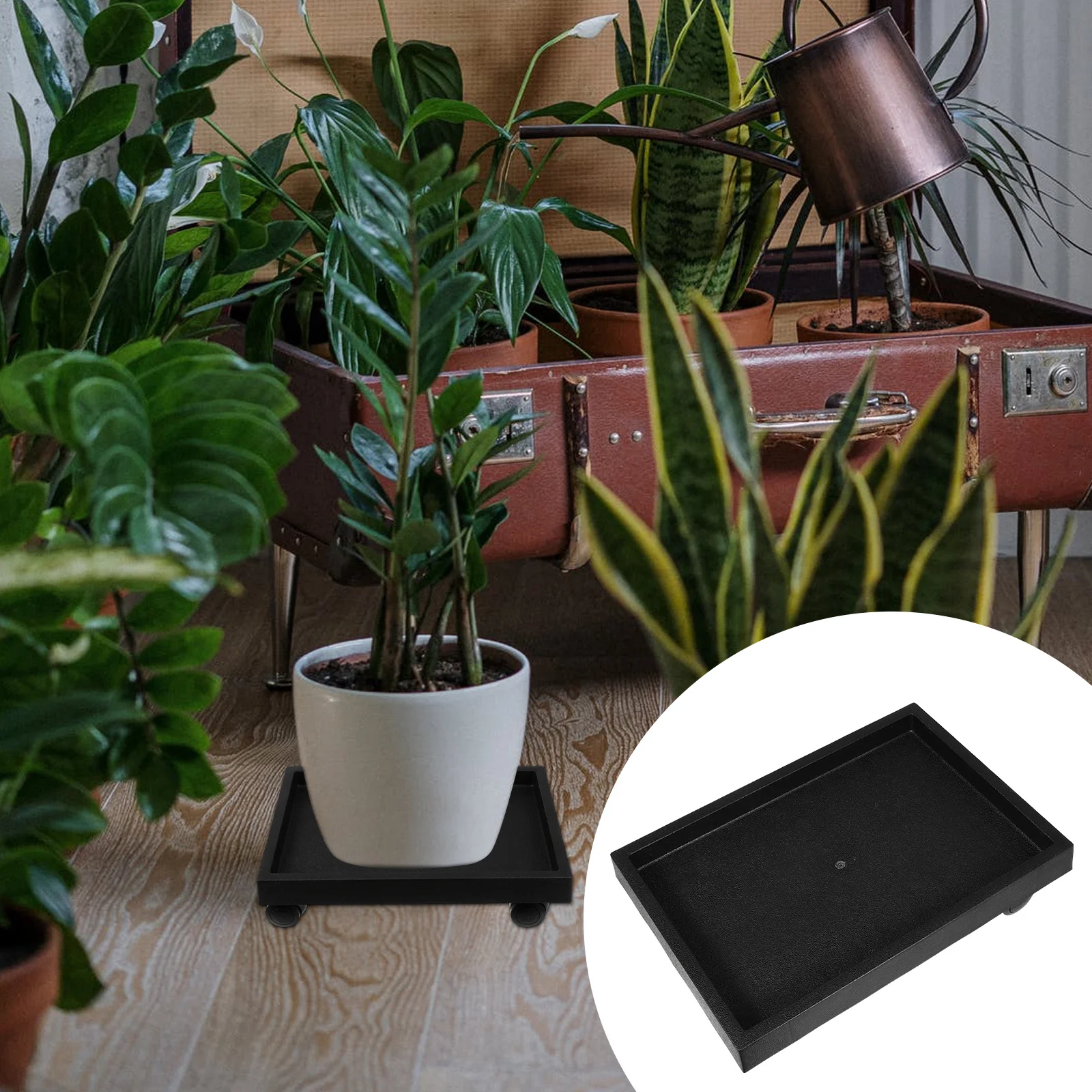 

1Pcs Flowerpot Base Tray Large Plastic Movable Flower Pot Stand Rolling Planter Pallet Indoor Outdoor Plant Holder