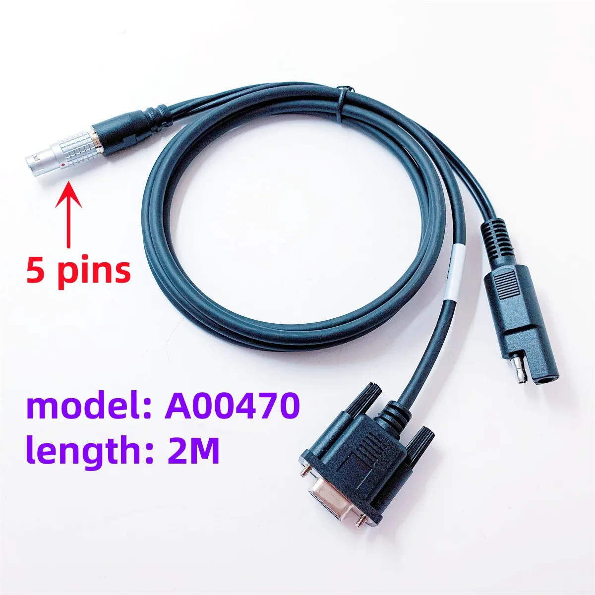 NEW Programming Cable for Trimble Leica Software Update Pacific Crest ADL PDL HPB A00470  5 pins(1B) Lemo port to RS232