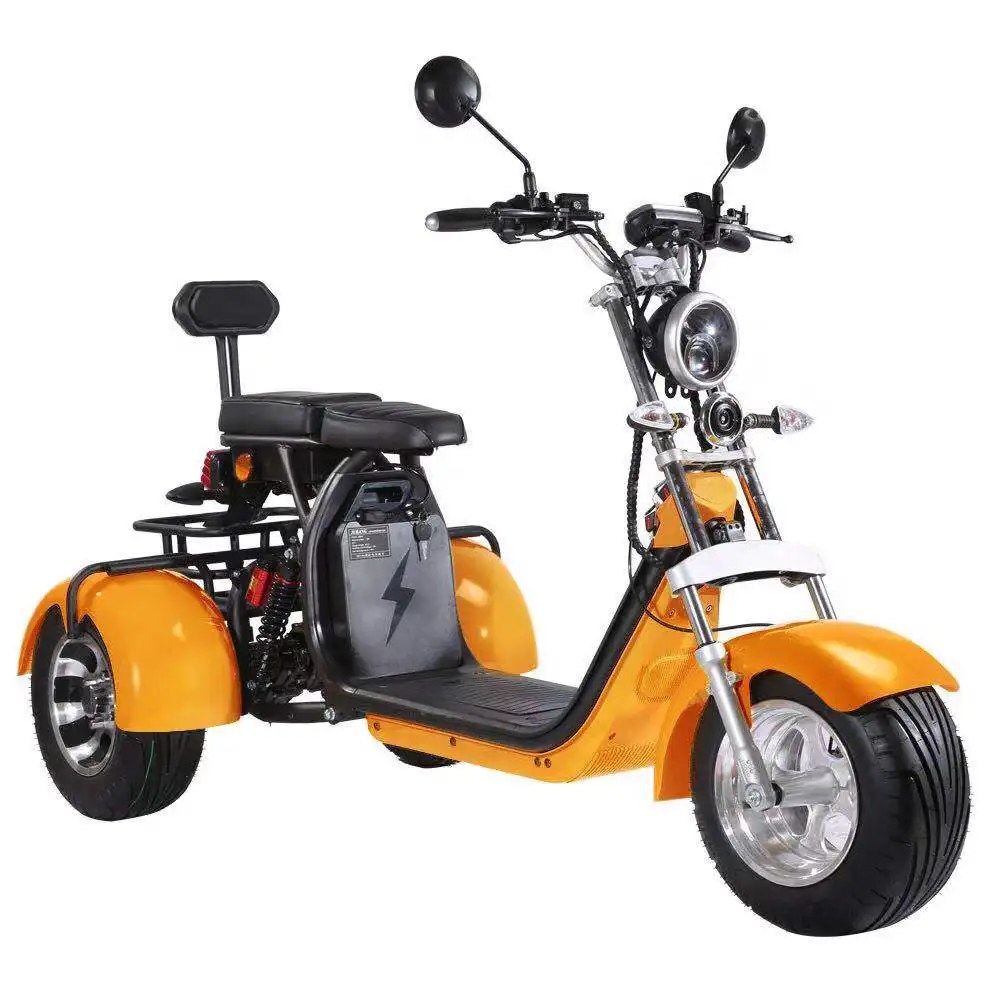 Bellissimo nuovo modello CP-3.0 scooter elettrici tricicli 1000W/1500W/2000W 12AH/20AH/40AH doppio sedile Citycoco adulti