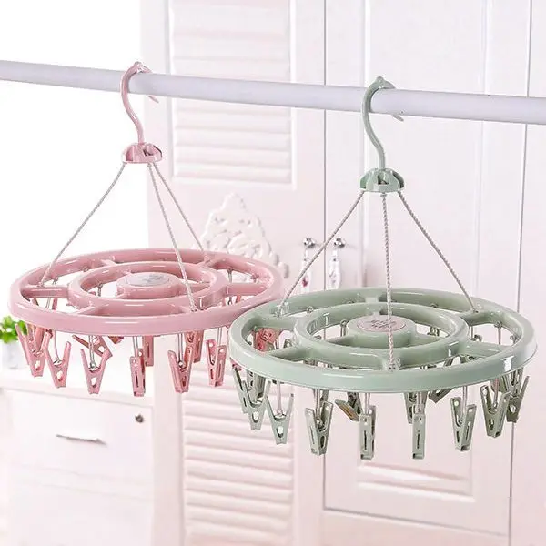 Bold Drying Clothes Hanger Student Dormitory Multi-clip Drying Clothes Socks Hanger Multi-functional Windproof Clip Socks Rack