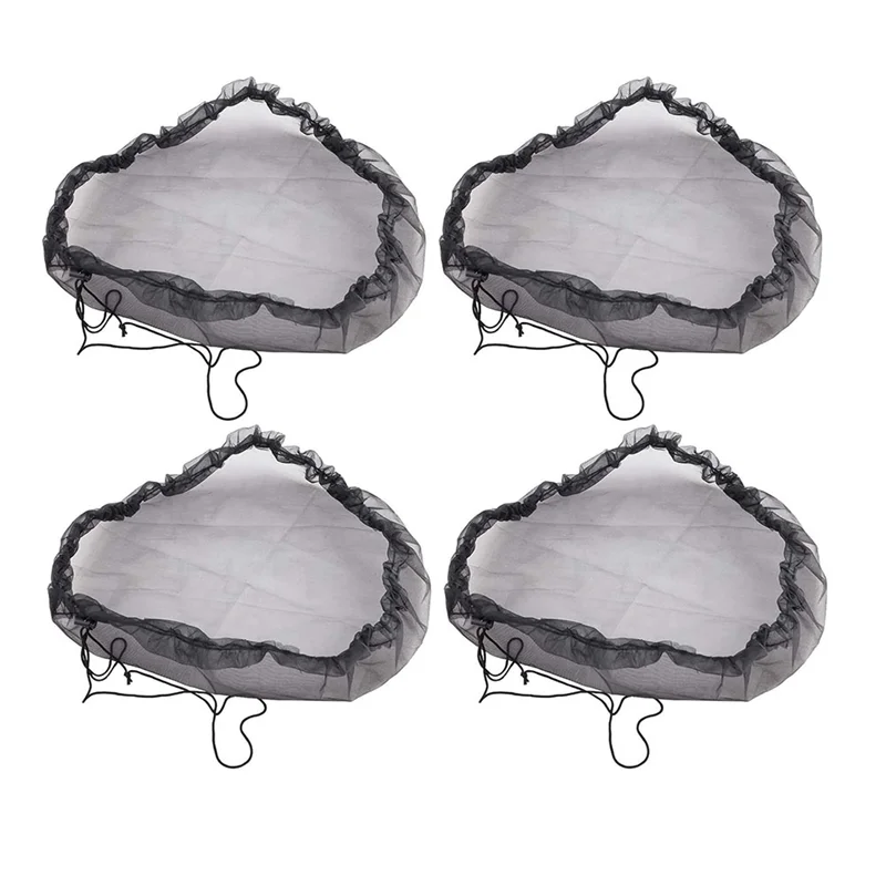 

A21I-4 Pcs Mesh Cover For Rain Barrel - Rain Barrel Net Cover With Drawstring For Preventing Fallen Leaves And Small Objects