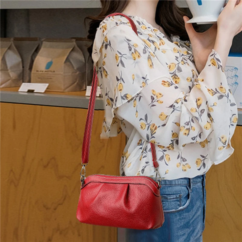 2024  New Fashion PU Leather Crossbody Bags Zipper Shoulder Bag For Women Large Capacity Versatile Soft Leather Multifunctional