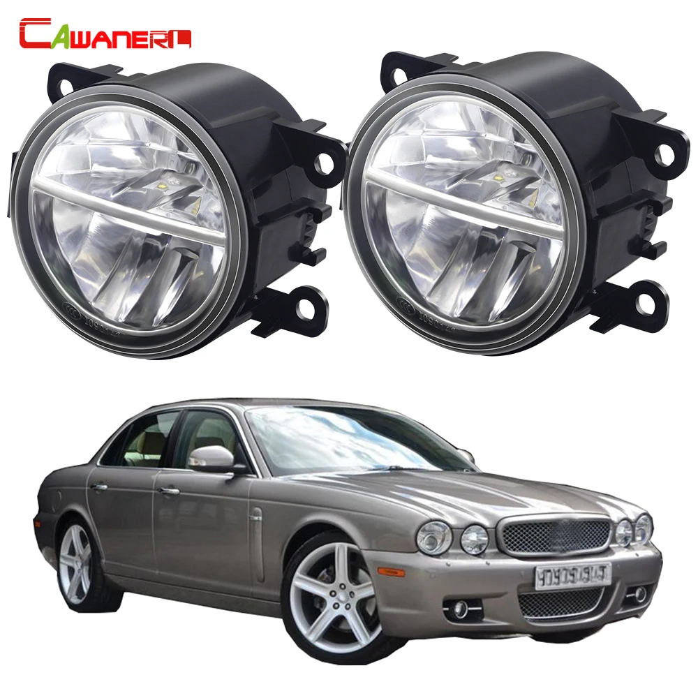 2 X Car Front Bumper Fog Light Assembly 30W 6000LM LED Fog Daytime Running Lamp DRL H11 For Jaguar XJ X358 2007 2008 2009