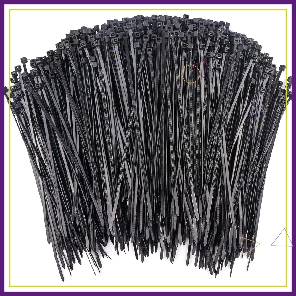 

1000 Pcs Zip Ties, 6 Inch Self-Locking Nylon Cable Ties, Heavy Duty for Indoor/Outdoor