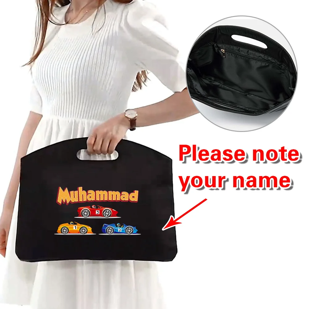 Customized Name Briefcase Business Large Capacity Work Commuting Handbag Conference Document Storage Briefcase Laptop Bag
