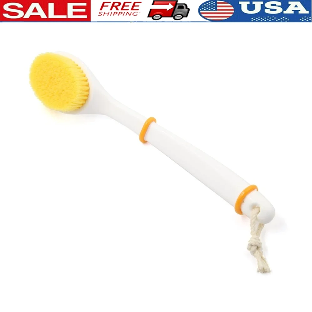 

Long Handle Bath Brush Soft Bristle Exfoliating Back Cleaner Anti-slip Design Deep Cleansing Body Scrubber Shower Massage Tool
