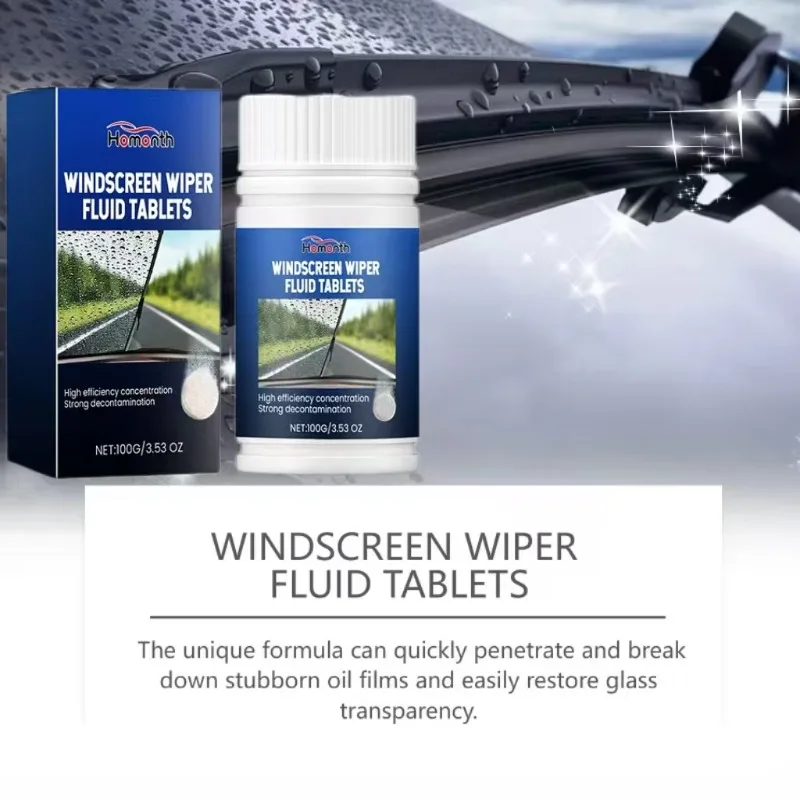 

Car Windshield Cleaning Stain and Oil Removing Film Agent Effervescent Sheet Windshield Transparency and Refurbishment Agent