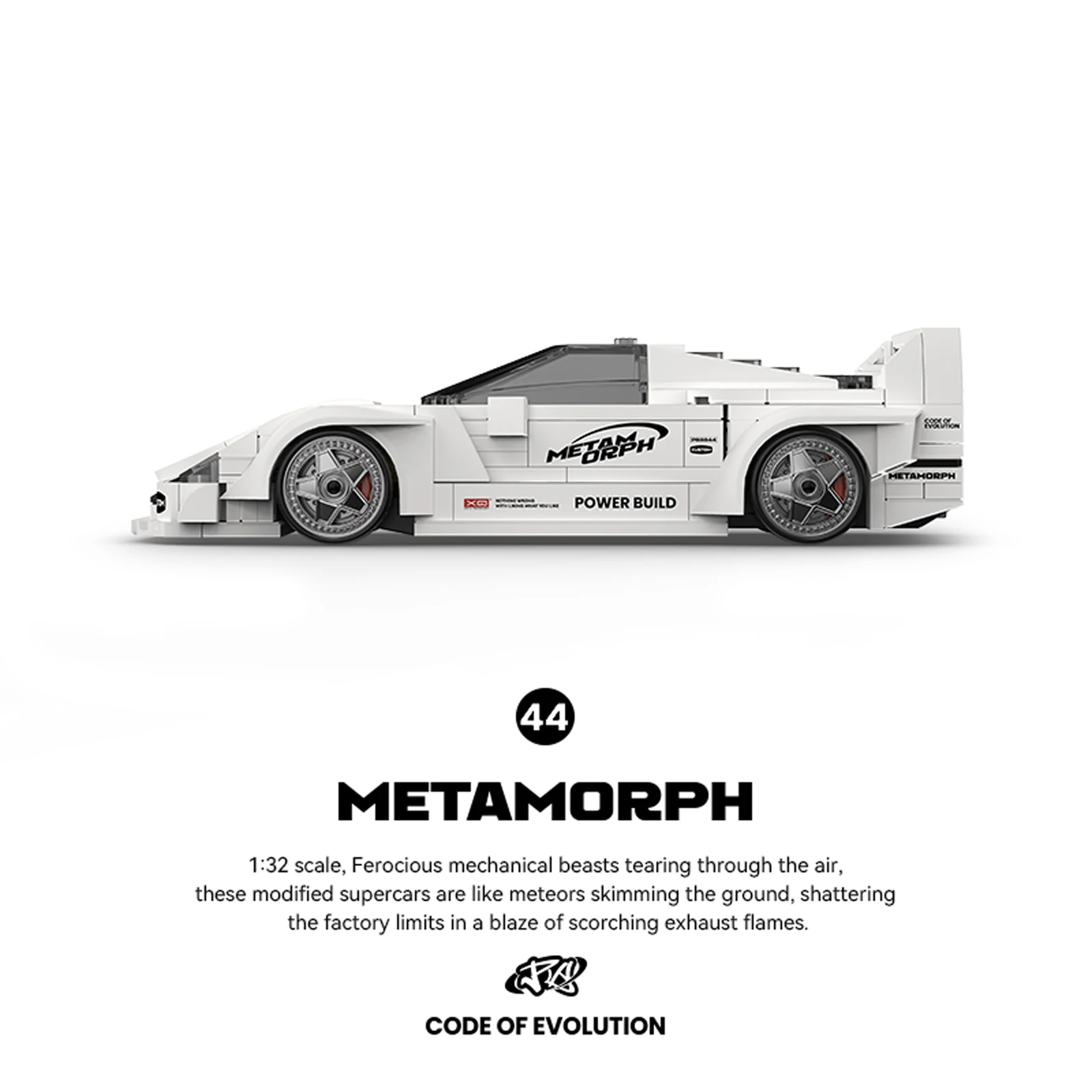 394 個 MOC シティテクニカル F40 スーパーカービルディングブロッククラシックシルバーレーシング車両モデルコレクタブルオーナメントおもちゃ男の子ギフト