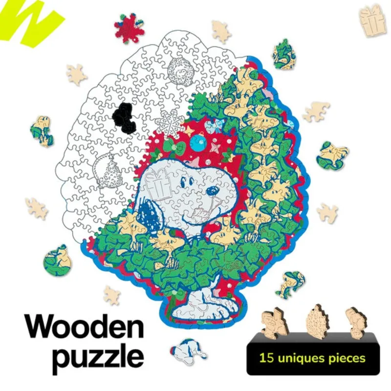 

Peanuts Anime "Merry Moments Together"Jigsaw Puzzle 11.1*13.1in 200piece High Quality Snoopy Anime Wooden Puzzle for Kids Gifts