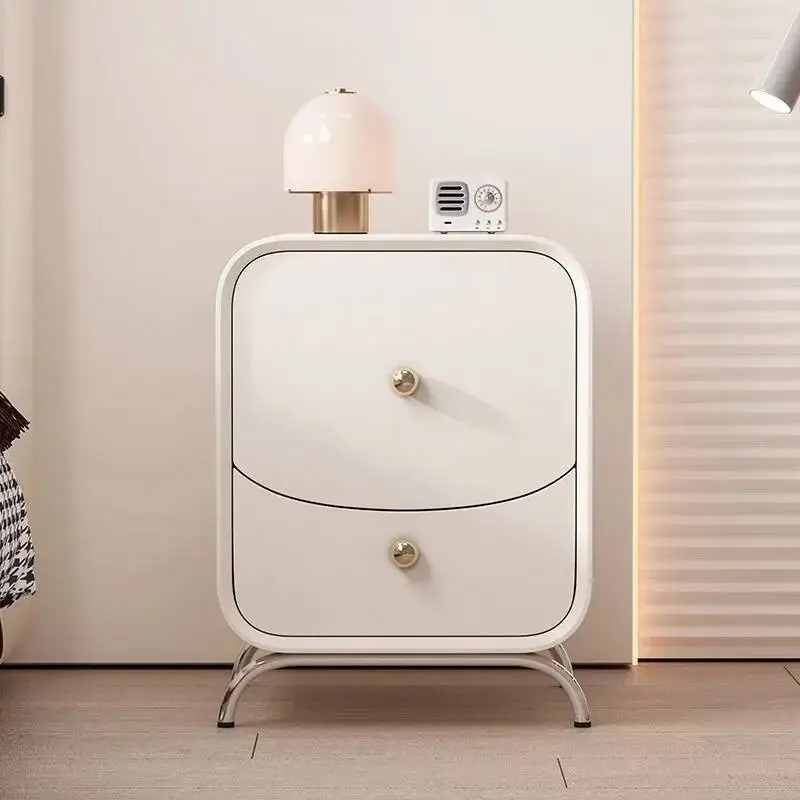 

European Luxury Nordic Modern Nightstand Aesthetic Drawers Bedside Table Trendy Storage Comodini Camera Letto Bedroom Furniture