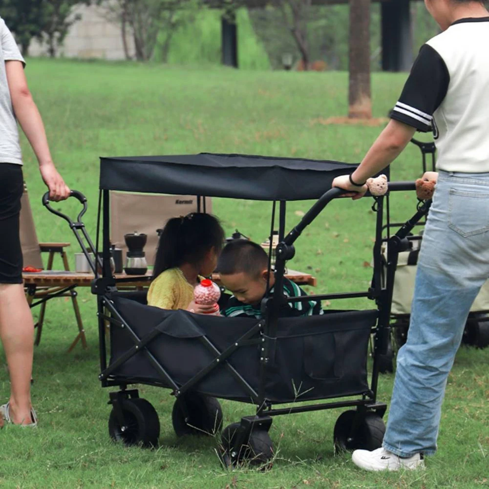 1pc Removable Awning Canopy For Wagon Attachment Sun Shade Cover For Trolley Cart  90x47x51cm Removables Canopys Camping Tools