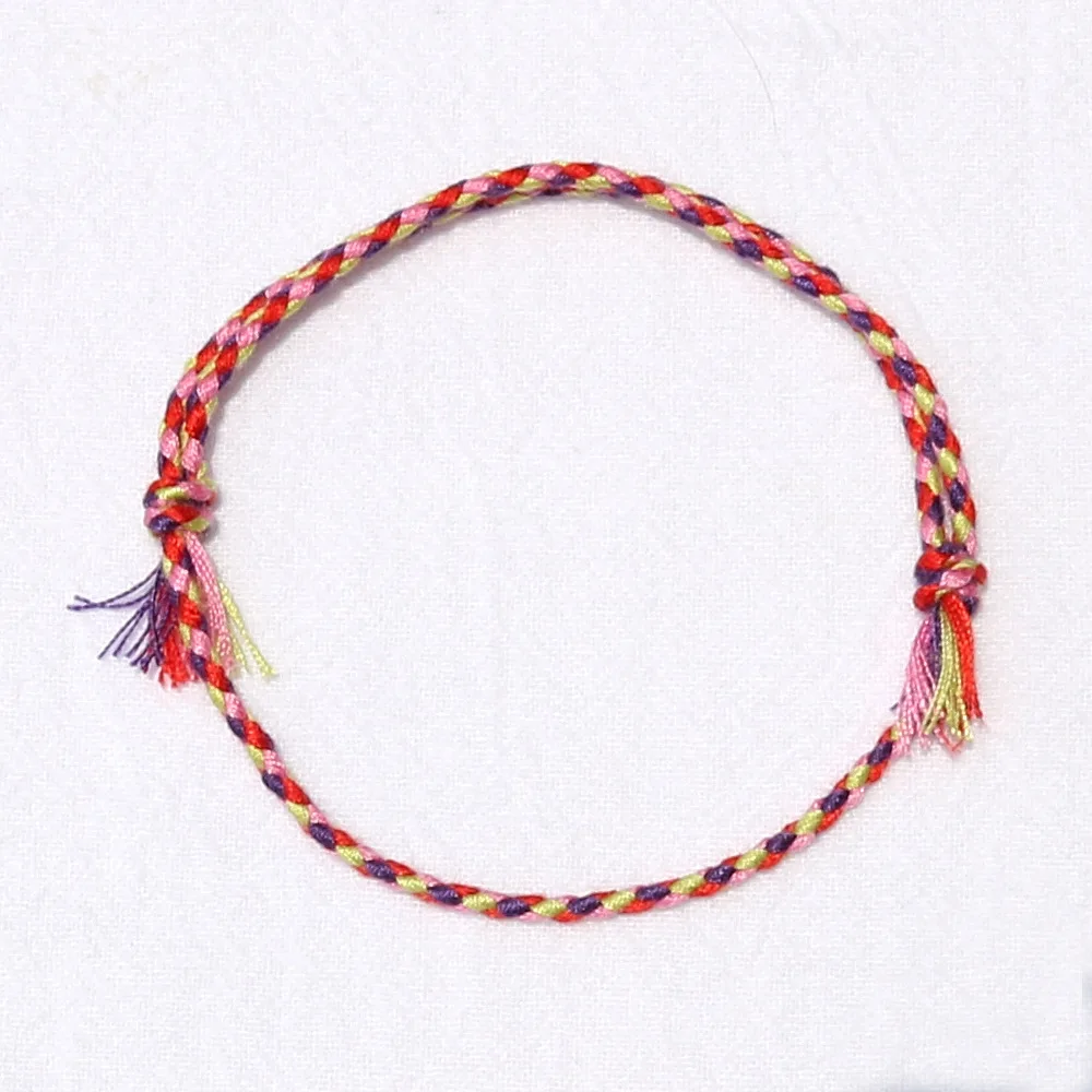 Einfarbiges Geflochtenes Baumwollseil-Armband für Männer, Retro Tibetisches Handgefertigtes Mehrschichtiges Armband für Frauen, Modisches Schmuckzubehör – Detail 2