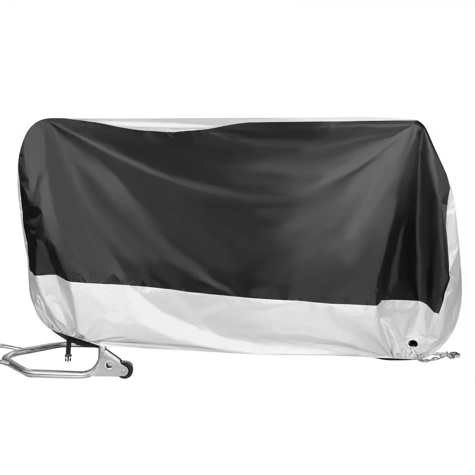 NOVSIGHT Motorhoezen Zwart Zilver Waterdichte Motoren Scooter Crossmotor Stof Regen Sneeuw UV Protector Cover Indoor Kap