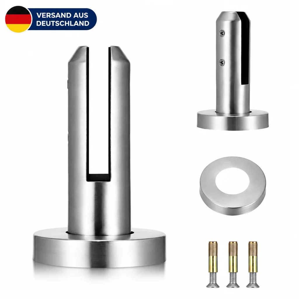 Abrazaderas de Acero Inoxidable para Vidrio, Soporte de Clip 304, Abrazaderas Ajustables de 160 mm para Escaleras, Piscinas, Balcones, Jardines, Terrazas, Barandillas, Ventanas