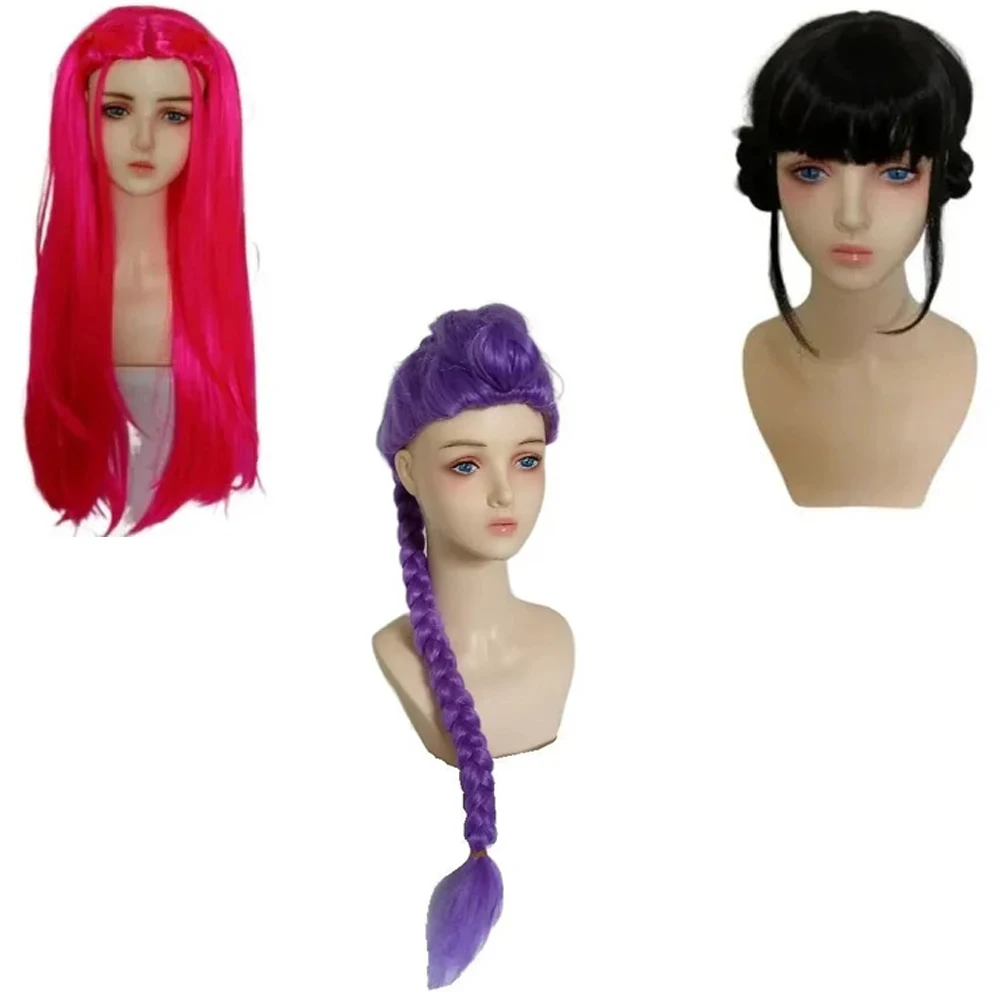 Halloween Girl group Cosplay Wig Heat Resistant Synthetic Hair for Women Girls Group Roleplay Props Carnival