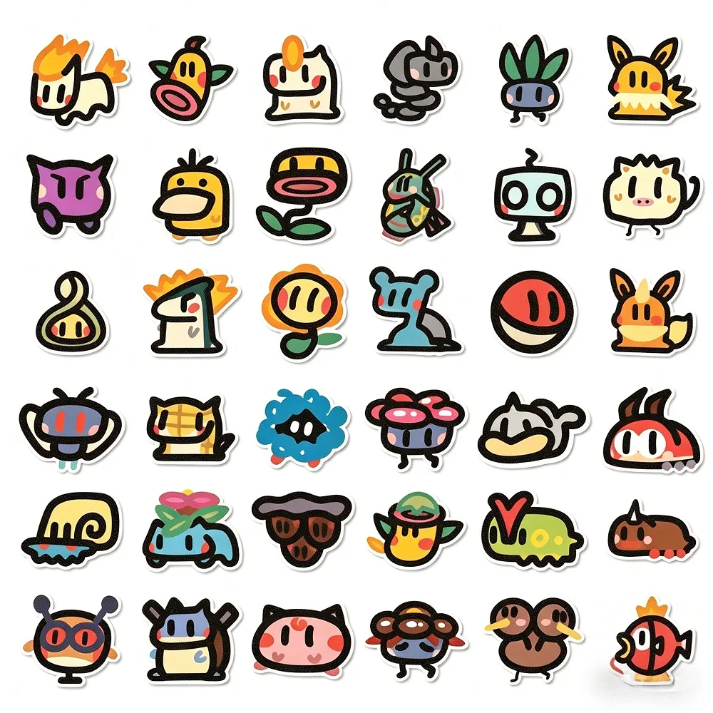 AliExpress Bandai 100Pcs Pokemon Stickers Cute Cartoon Waterproof Decals for Laptop Guitar Bike Skateboard Luggage Gift ﻿