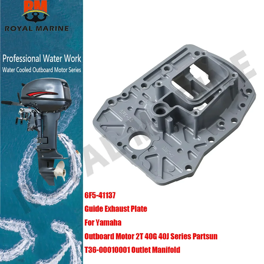 piastra-guida-scarico-6f5-41137-per-motore-fuoribordo-yamaha-2-tempi-serie-40g-40j-collettore-di-uscita-partsun-t36-00010001