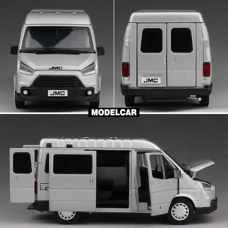 1/32 JMC MPV lega Business VAN modello di auto Diecasts veicoli giocattolo in metallo modello di auto simulazione collezione di luci sonore giocattolo per bambini regalo