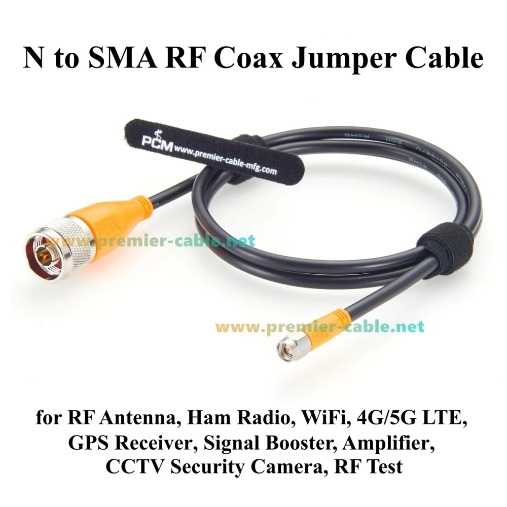 SMA-Stecker auf N-Stecker Kabel RG58 50 Ohm Verlustarmes N-zu-SMA HF-Koaxialkabel für Antenne, WLAN, 4G/5G LTE, GPS-Empfänger, Amateurfunk – Detail 6