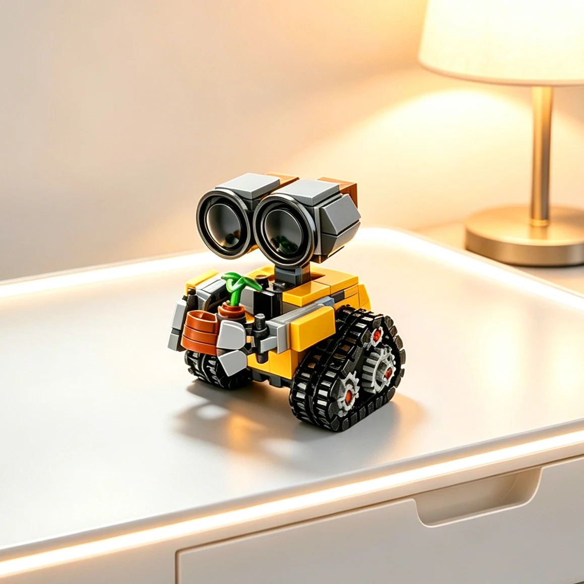 Creative Home Decor Star-Droid Series MOC-Robot Wall-E Space Figure Technical Model Diy Collection Desk Display Toy Gift