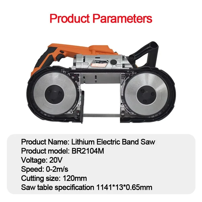 Lithium Electric Band Saw Machine Spark-free Handheld Portable Rechargeable Metal Small Cutting Machine