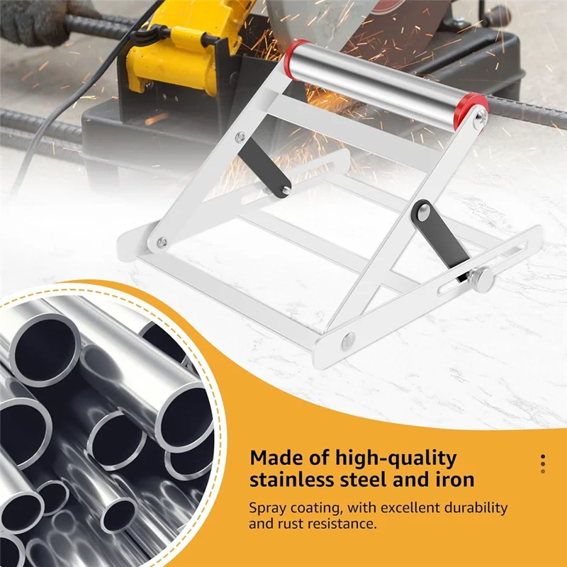 

A63X-2Pcs Adjustable Cutting Machine Support Frame,Foldable Cutting Machine Work Support Stand, Cutting Machine Attachment