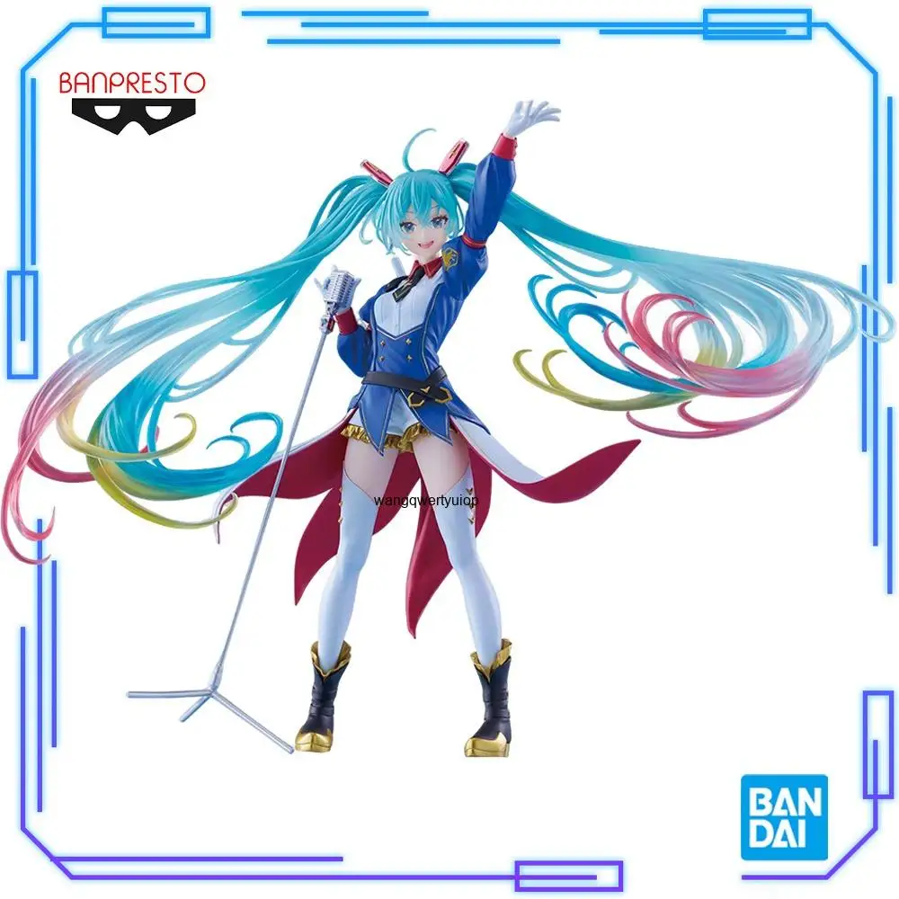 En stock, Bandai Original Genuine BPEV Banpresto Evolve Gundam Collaboration Hatsune Miku 21cm Collections Model Toy Figures Gift