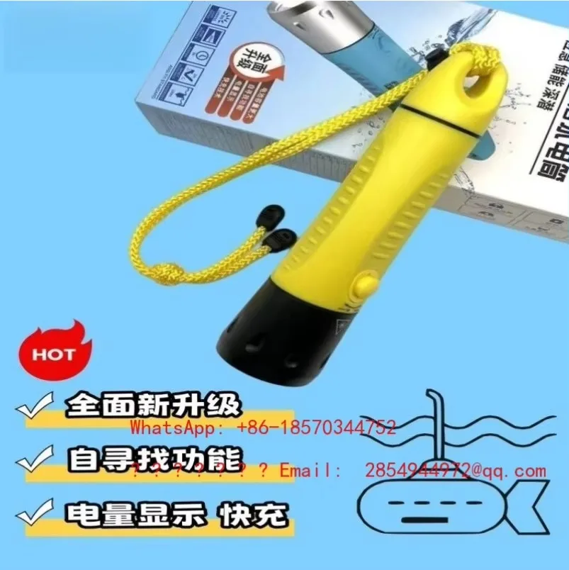 2027   F8 Professional Outdoor Diving LED Flashlight Waterproof, Durable, Strong Light Flashlight Exploration Lighting Tool