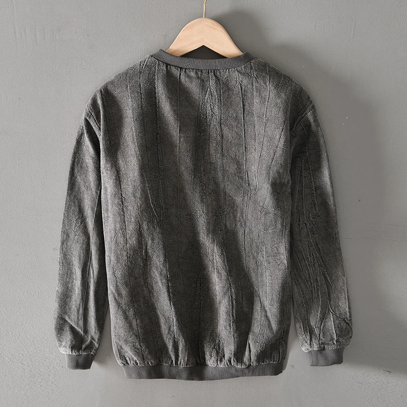 New Italy Quality Linen Jacket Men Brand Trend Retro Thickening Double-layer Large Size Top Clothes Veste Jasje Giacca kurtka