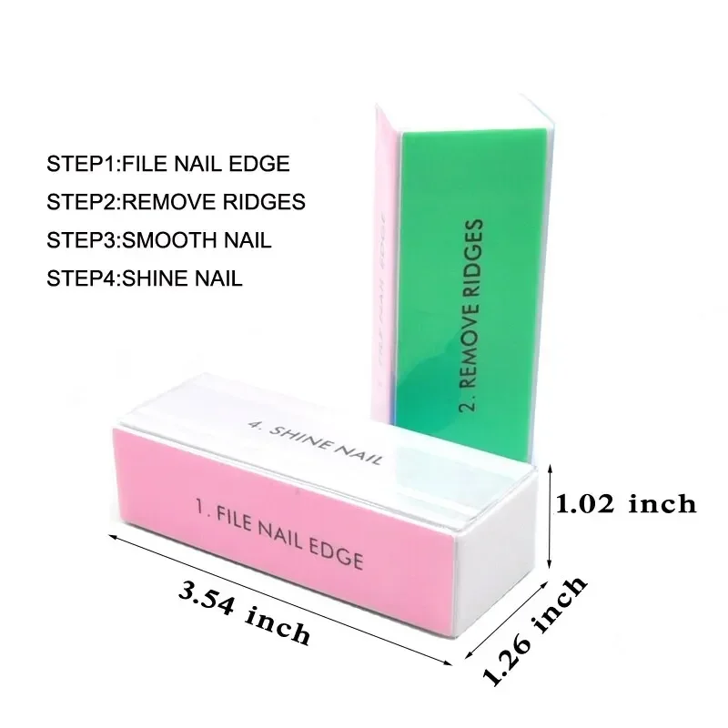 5 pz/lotto Nail Buffer Block 4 Way Colorful Buffing Block Shine Polisher lima per lucidare le unghie Manicure Sanding Nail Art Tools Kit