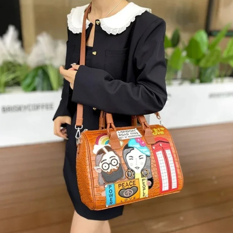 Fashion PU Zipper Large Capacity Sweet Women's Shoulder Bags 2026 High Quality Design Three-dimensional Decoration Crossbody Bag