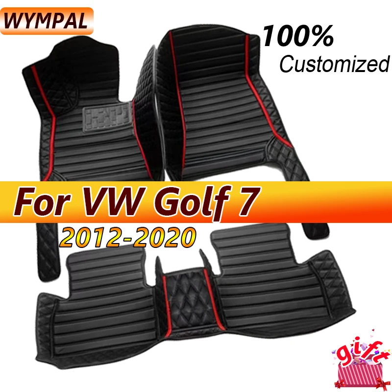 

Car Floor Mats For VW VW Golf 7 7.5 GTE GTD GTI 2012~2020 Carpets Leather Mat Rugs Pad Interior Parts Car Accessories