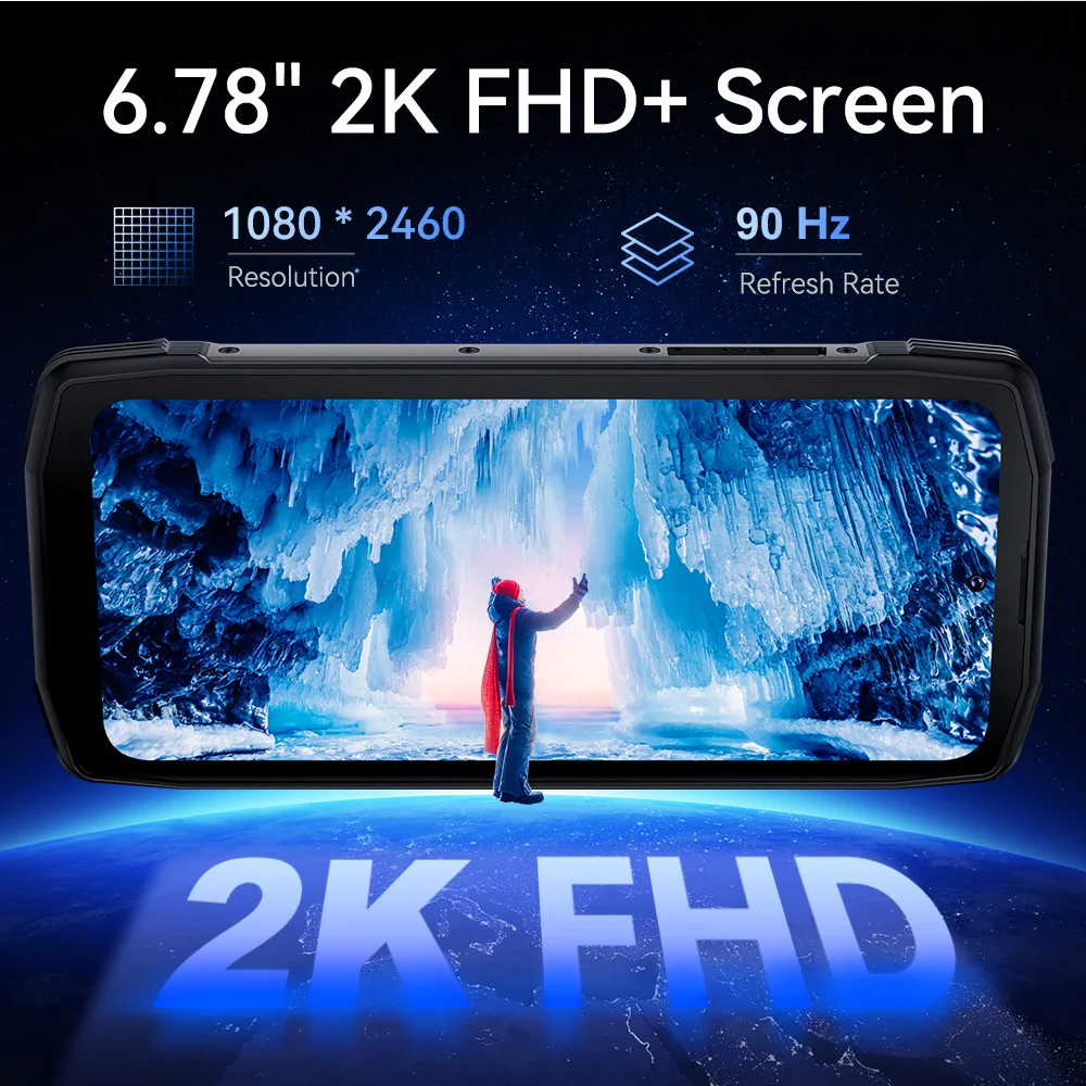 Imagem -03 - Cubot Kingkong Star Robusto Smartphone 5g 24gb Ram12gb+12gb Estendido 256gb Rom Tela 2k de 678 Dimensity 700 Octa-core Câmera de 100mp 10600mah Carga de 33w Nfc 4g Celular Adicionar ao Carrinho e Coleção