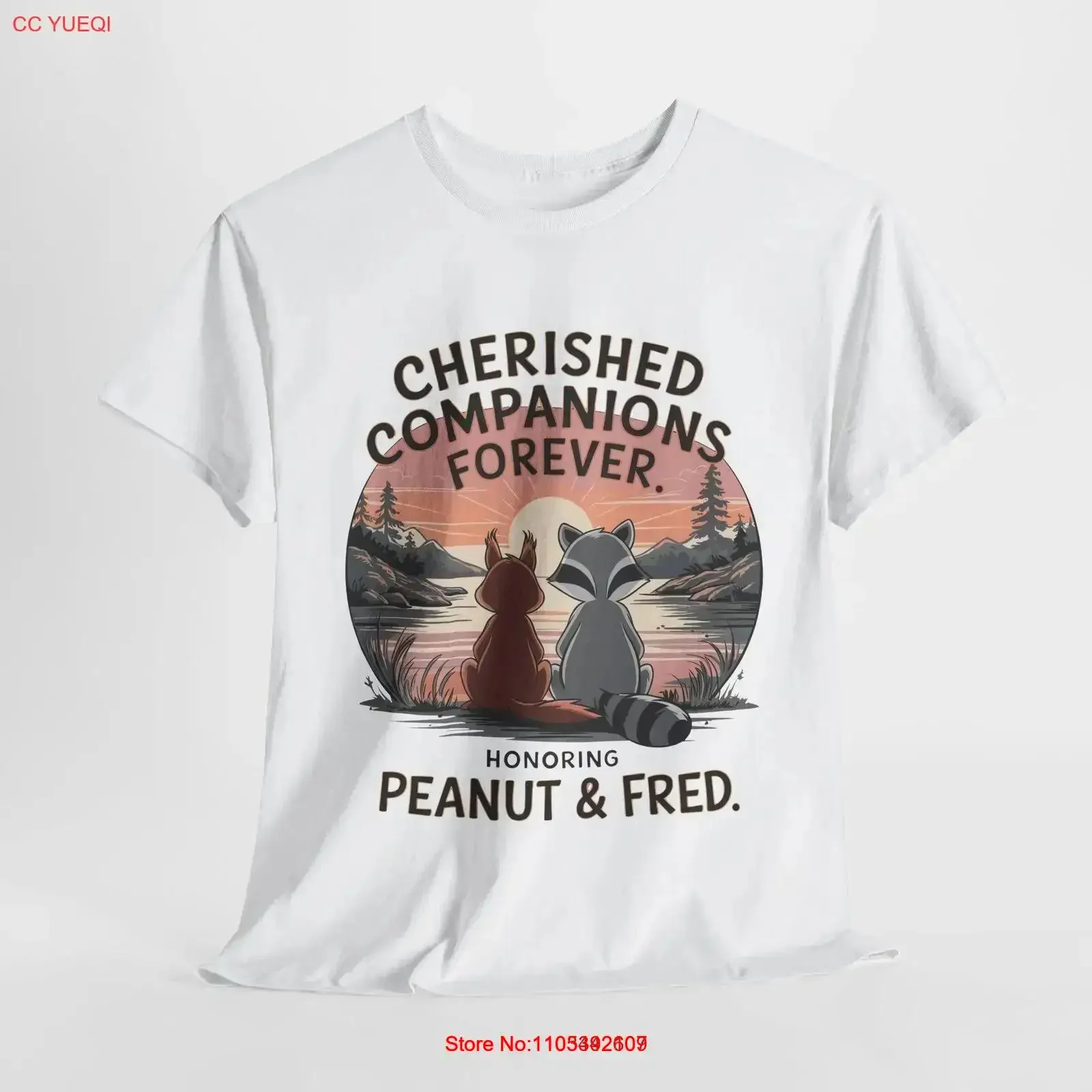 Justice For Peanut The Squirrel Fred Raccoon T Shirt vintage Washed designer clothes graphic homme streetwear Breathable