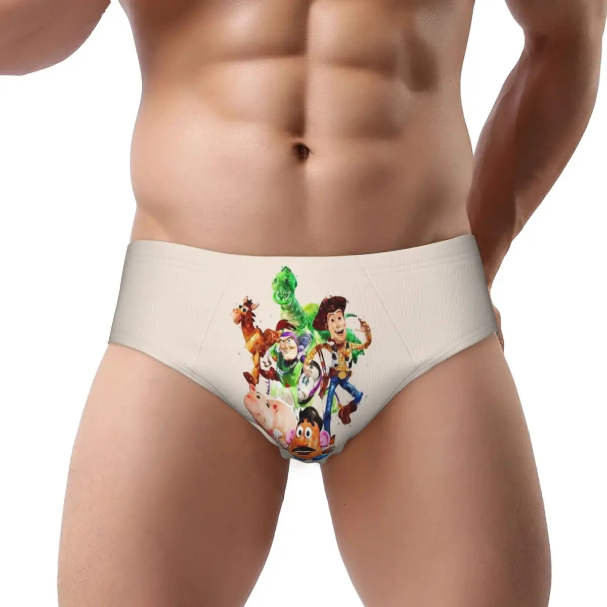 Custom Toy Story Buzz Lightyear Woody Briefs Underwear Men Comfortable Stretch Underpants