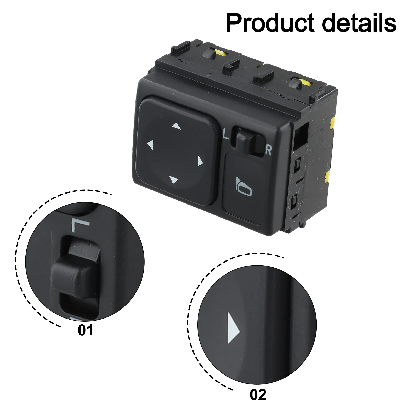 

Car Rearview Mirror Glass Switch Control Buttons 25570CL00A Fit For Nissan Pathfinder Frontier Titan 05-15 Reverse Mirror Switch