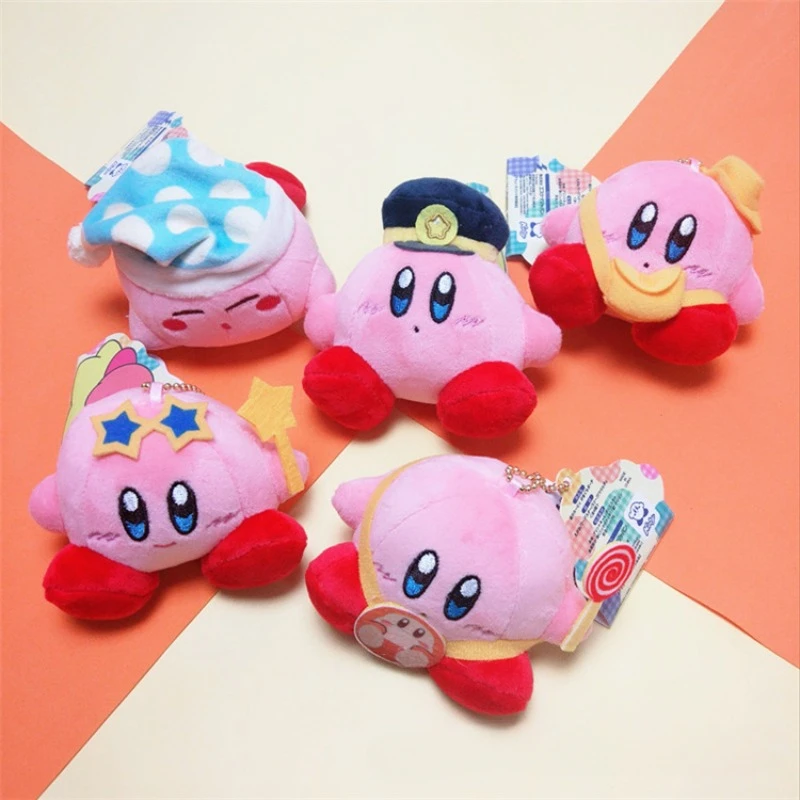 New Kawaii Game Peripheral Cute Kirby Pendant Bag Pendant Plush Ornament Cross-dressing Kirby Star Doll Children’s Birthday Gift