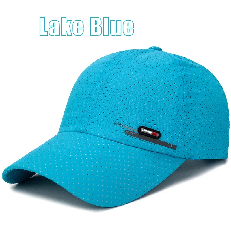 Sommerliche, atmungsaktive, perforierte, schnell trocknende Mütze für Herren, zum Angeln, Sonnenschutz, Baseballkappe, Radfahren, Reisen, Sportmütze – Detail 13