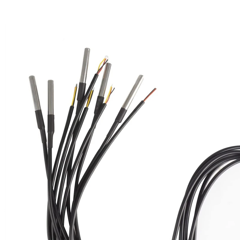 Waterproof DS18B20 Temperature Sensor, Digital Temperature Thermal Cable Temperature (-55℃- +125℃)