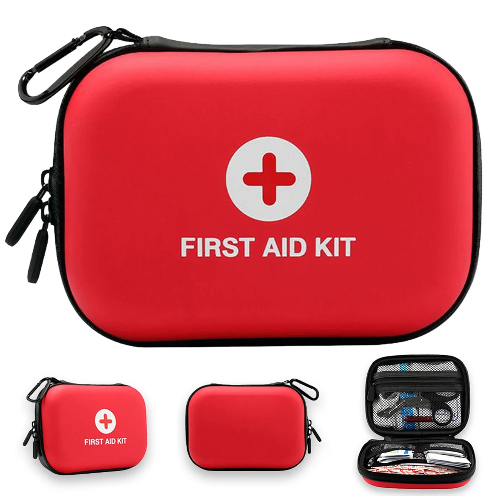 First Aid Kit Bag Empty Portable Emergency Medical Bag First Aid Hard Shell Case Small First Aid Bag Ideal for Home Office Car