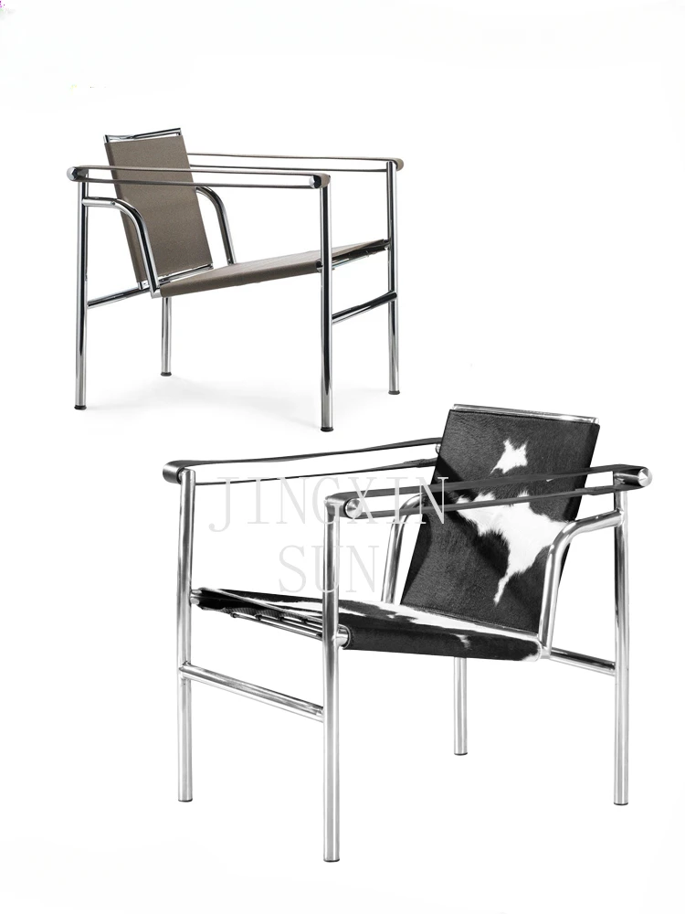 Customized Chusen LC1 Basculan Chair, antique and minimalist small unit leisure lounge chair, Bauhaus steel pipe chair