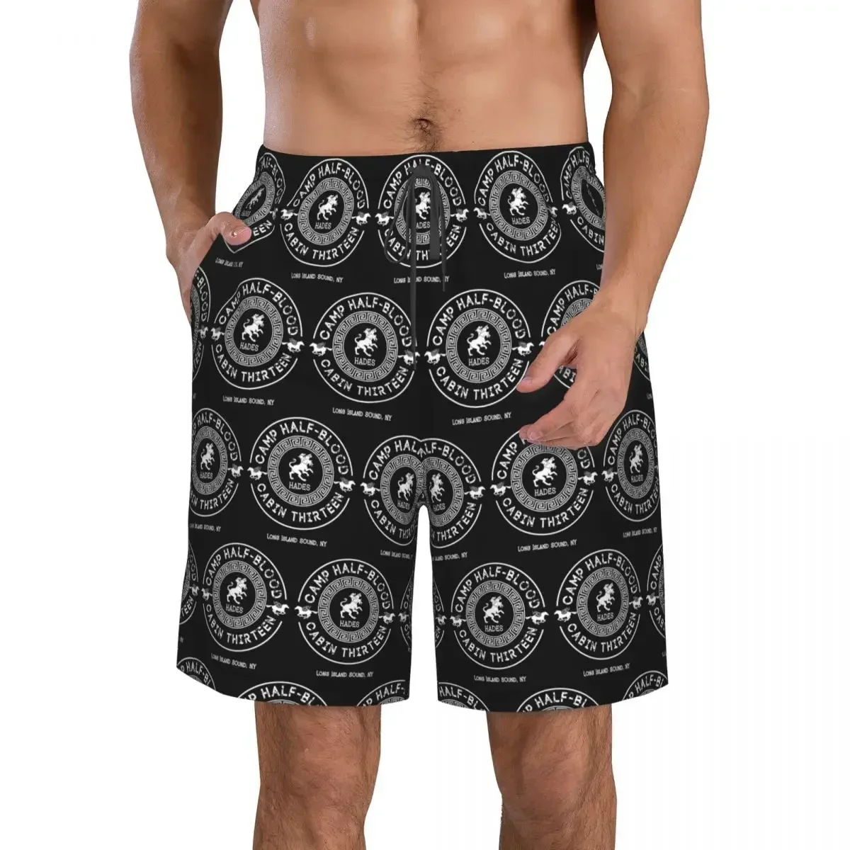 Cabin Thirteen Hades Percy Jackson Camp Half-Blood Trunks Beach Board Shorts Casual Quick Dry Swim Summer Men Pants