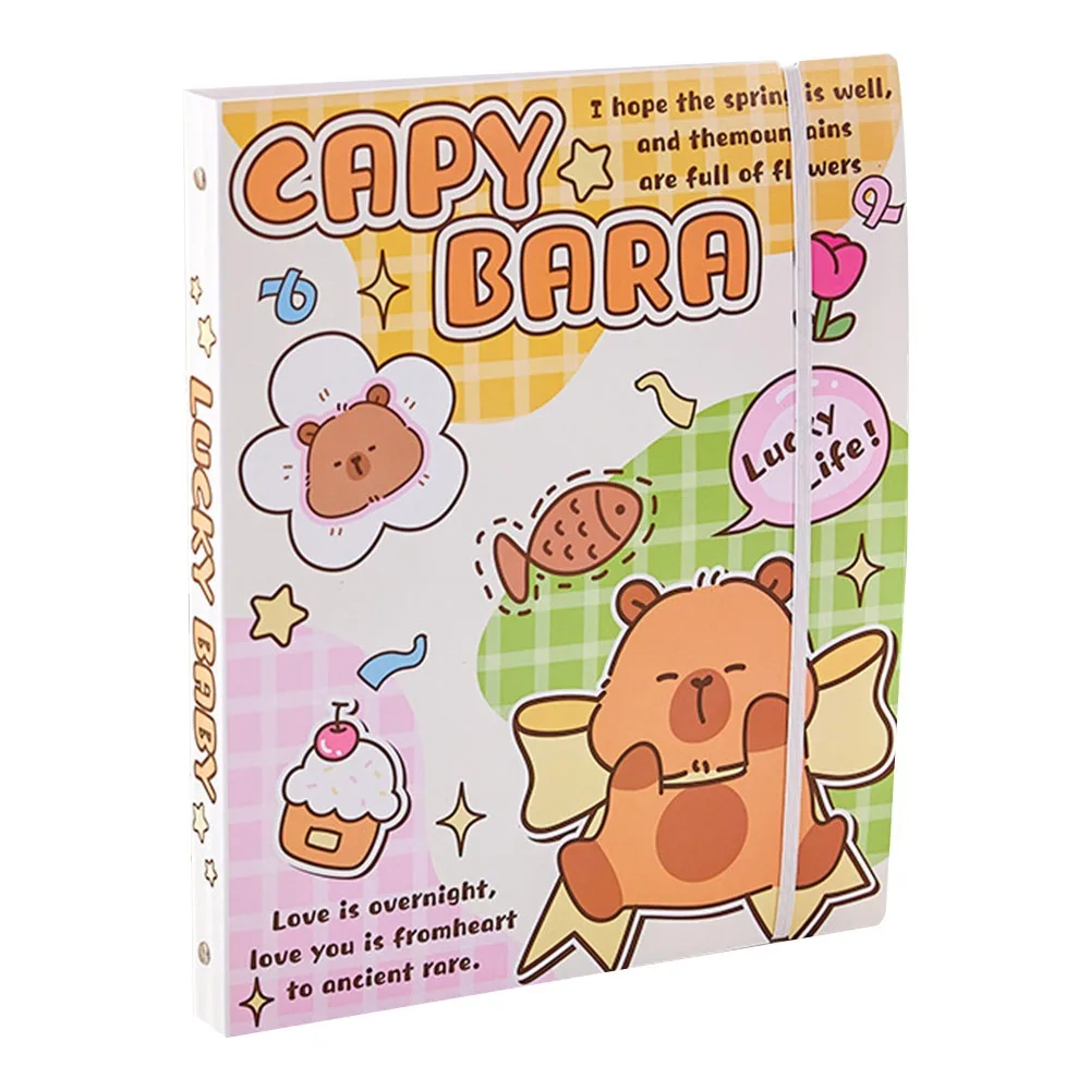 

Gift Capibara/Dog/Bear A4 Folder Large Capacity Loose-leaf File Folder Test Paper Organizer School Office Supplies