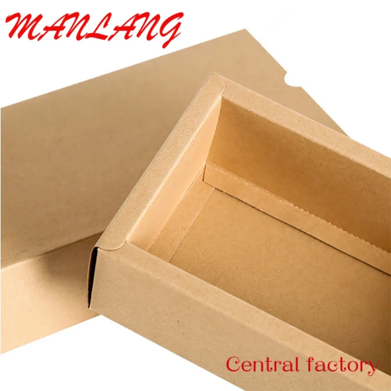 Custom  Custom Logo Printed Eco Friendly Brown White Black Kraft Paper Boxs Cardboard Folding Drawer Gift Box