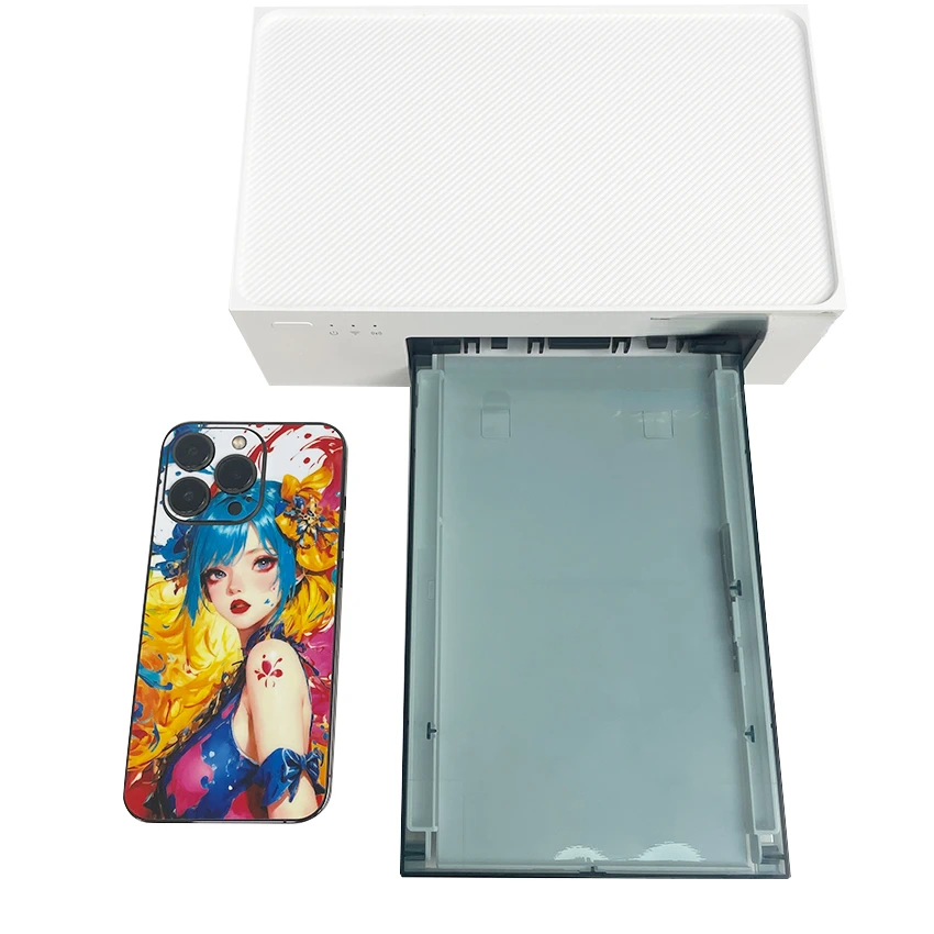 Dazzling High-End Mobile Phone Relief Custom Back Cover Sticker Printer Skin Film Printing Machine For Phones