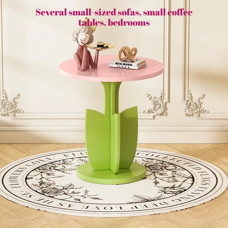Hotel Round Side Italian Coffee Tables Luxury Mesa Lateral Pink Corner Wood Coffee Tables Dopamine Mid Century Furniture