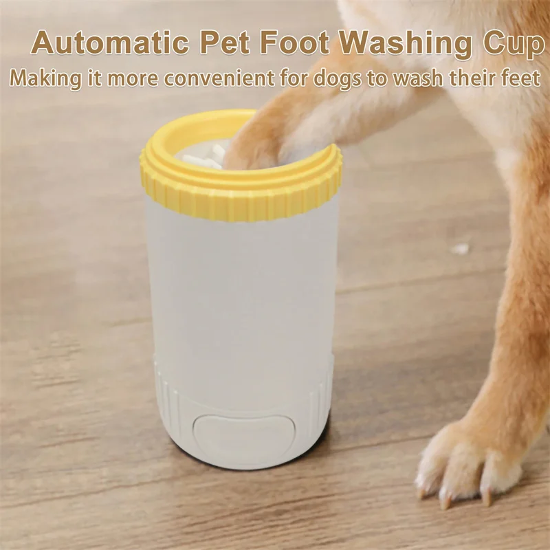 Semi-Automatic Pet Foot Washer Cleaner Brush Soft Silicone Needle Dog Paw Cleaner Cup Paw Washing Cup Washer for Dogs Cats