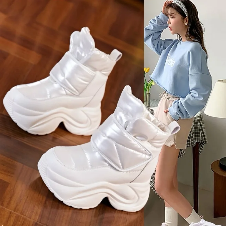 Short Snow Boots Women Winter New Fleece-lined All Match Thicken Warm Women Shoes Thick Sole Cotton-padded Chunky Shoes