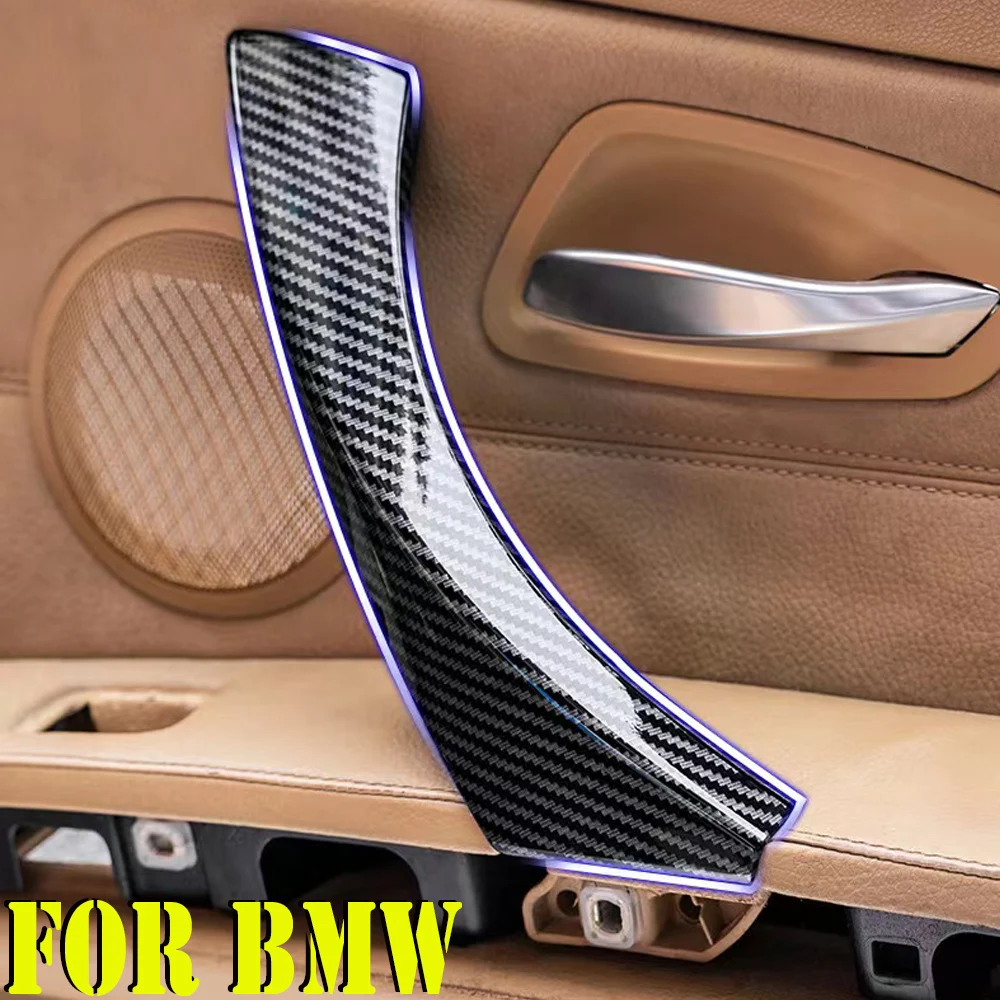 E90 E91 E92 Car Interior Right Left Side Inner Front Door Panel Handle Pull Trim+Cover For BMW E90 E91 3 Series 2005-2012